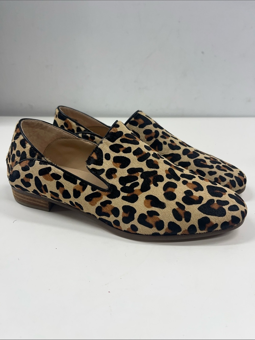 New Clarks Pure Viola Leopard Print Loafer Size 6.5